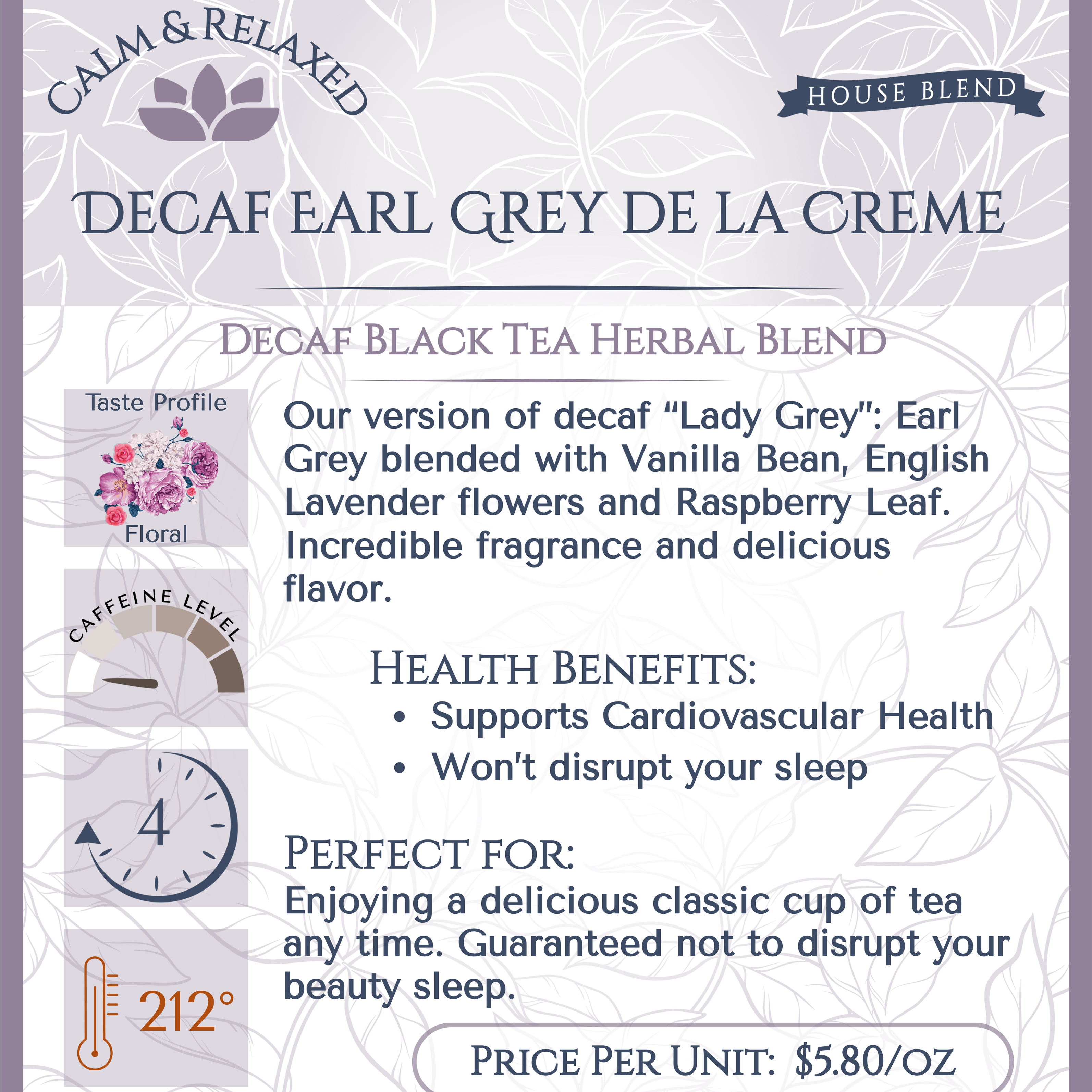 Decaf Earl Grey de la Creme
