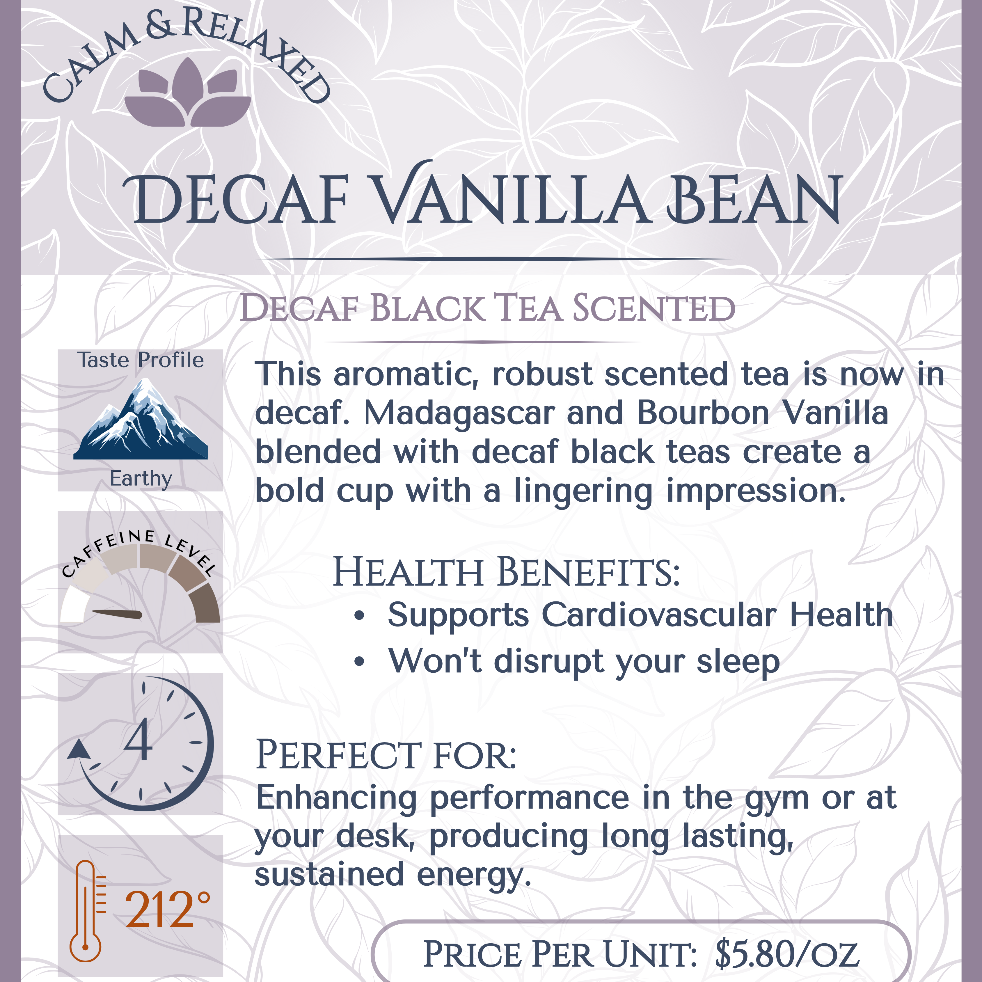Decaf Vanilla Bean