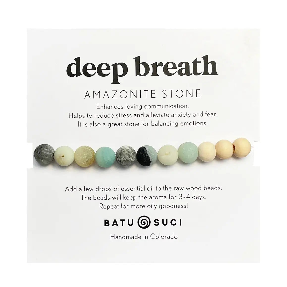 Natural Stone and Wooden Bead Diffuser Bracelets