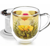 Double Wall Glass Tea Mug With A Lid & Infuser
